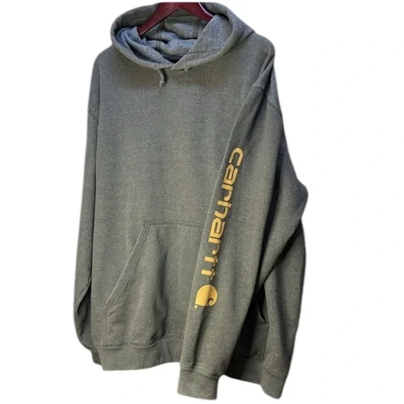 Carhartt Mens Sweatshirt Pullover Hoodie Kangaroo Pocket Size XL - Picture 1 of 14